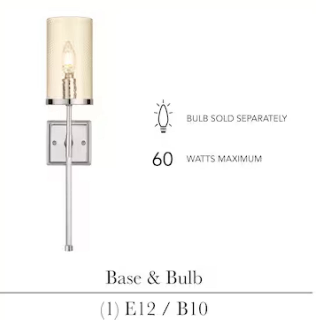 Set of 2 allen + roth Casado Polished Chrome Wall Sconces - photo 5