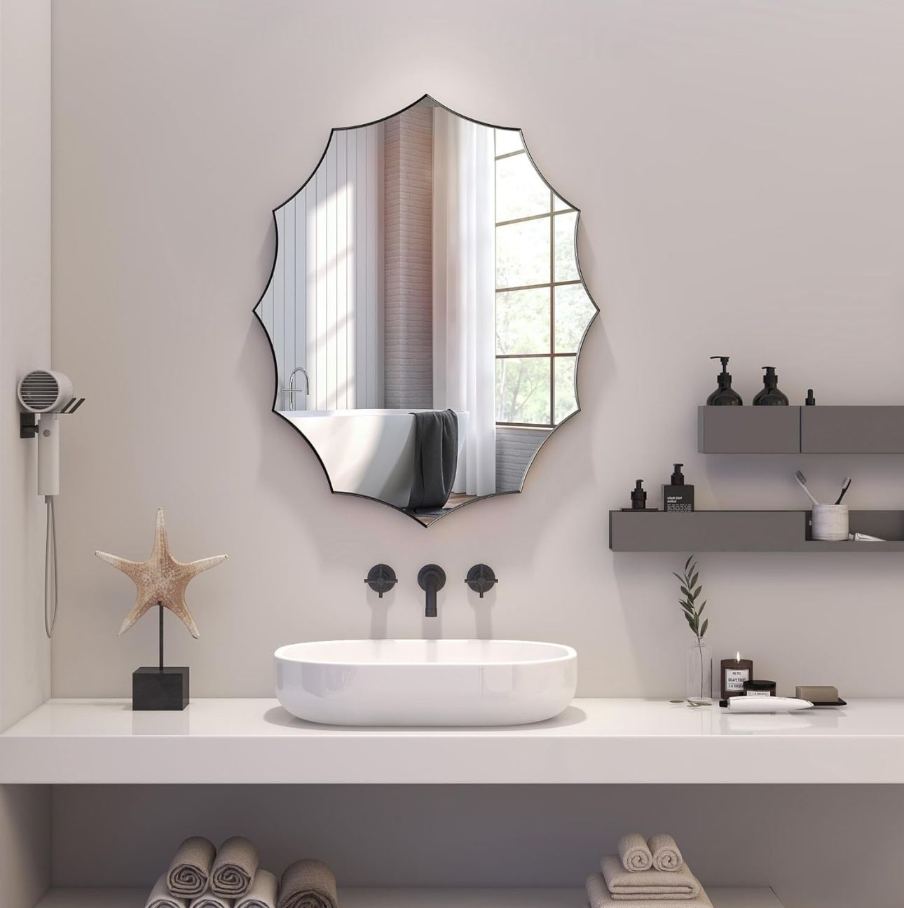 New 24"x30" Wavy Wall Mounted Mirror - photo 3