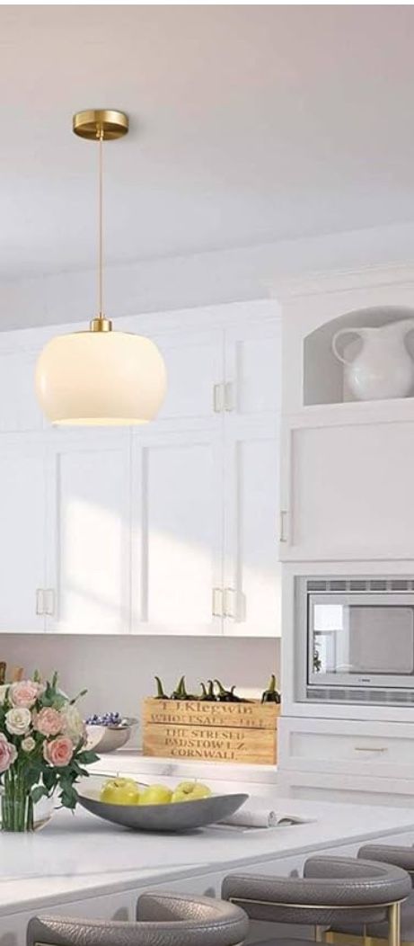New BOKT 1-Light Gold Dome Pendant Light Mid Century Modern - photo 2