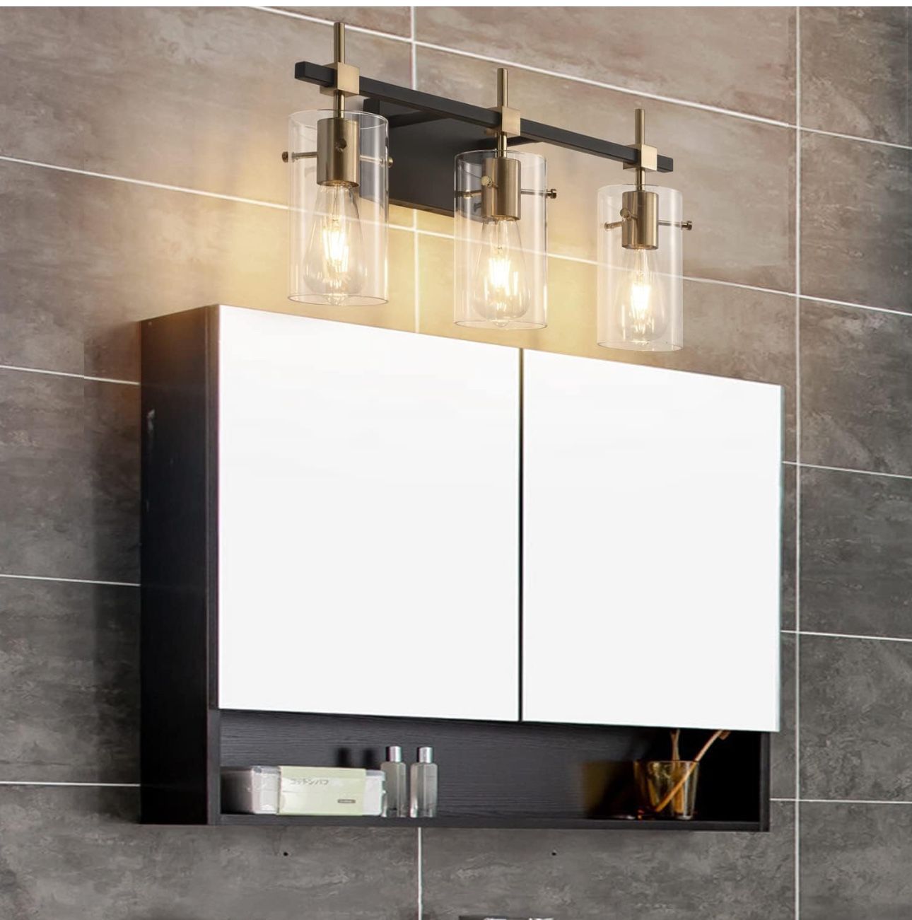 SOLFART 3 Light Vintage Vanity Light