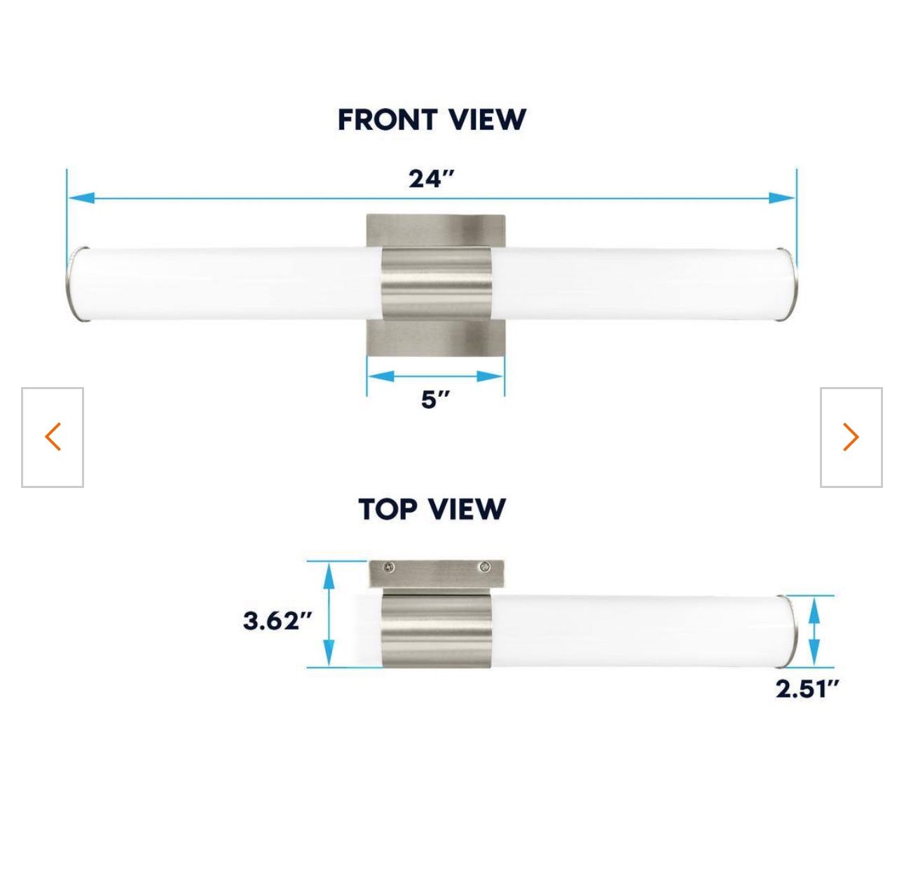 New 24 in. 1-Light Brushed Nickel Fixture - photo 4