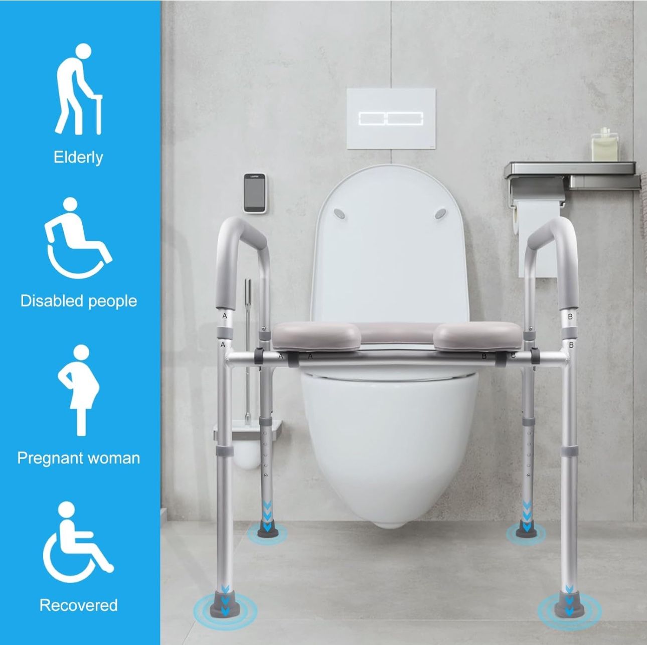 New Toilet Seat Risers for Seniors with Handles - photo 5
