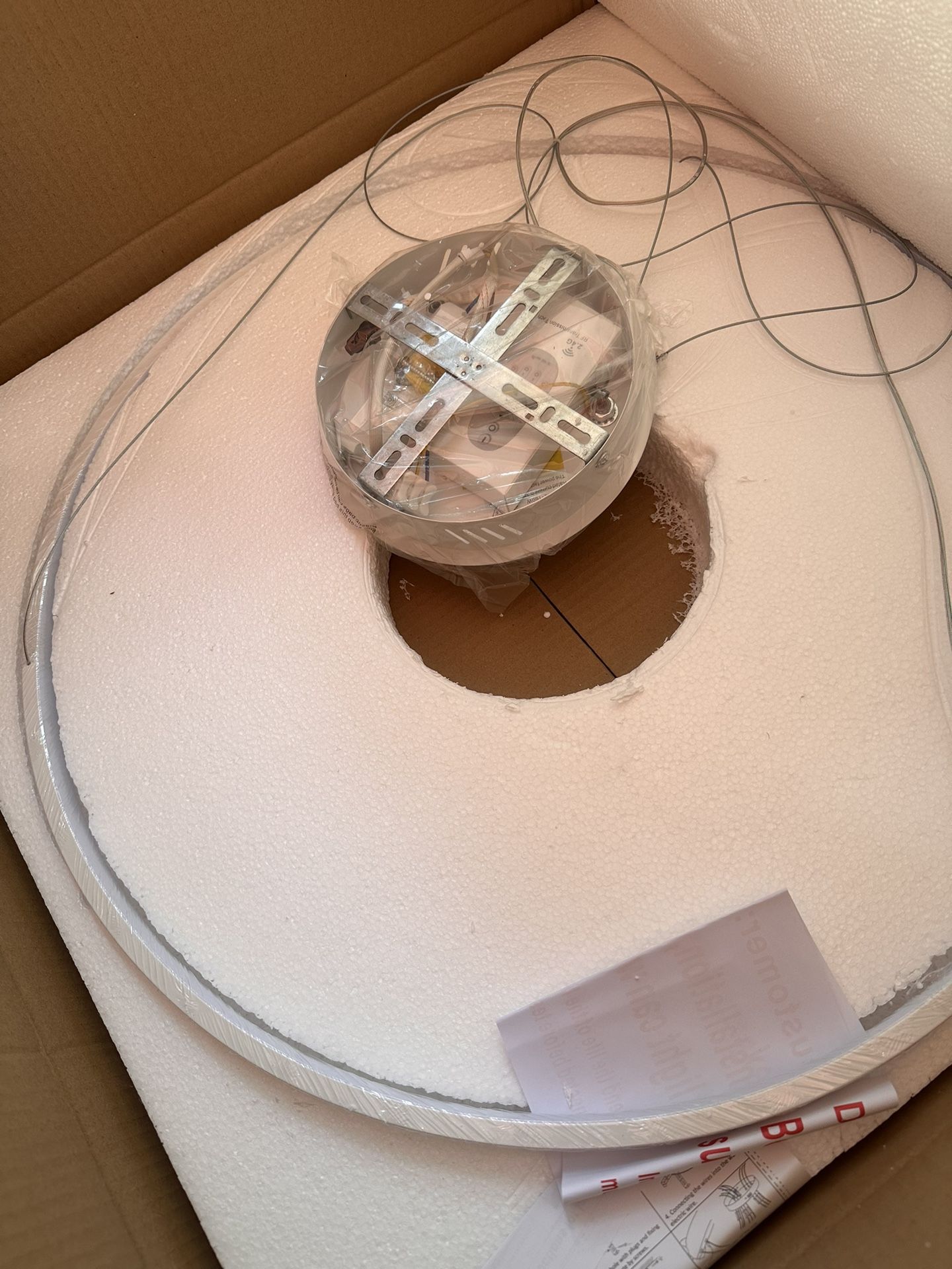 New 23.6” LED Ring Chandeliers With Remote Control - photo 5