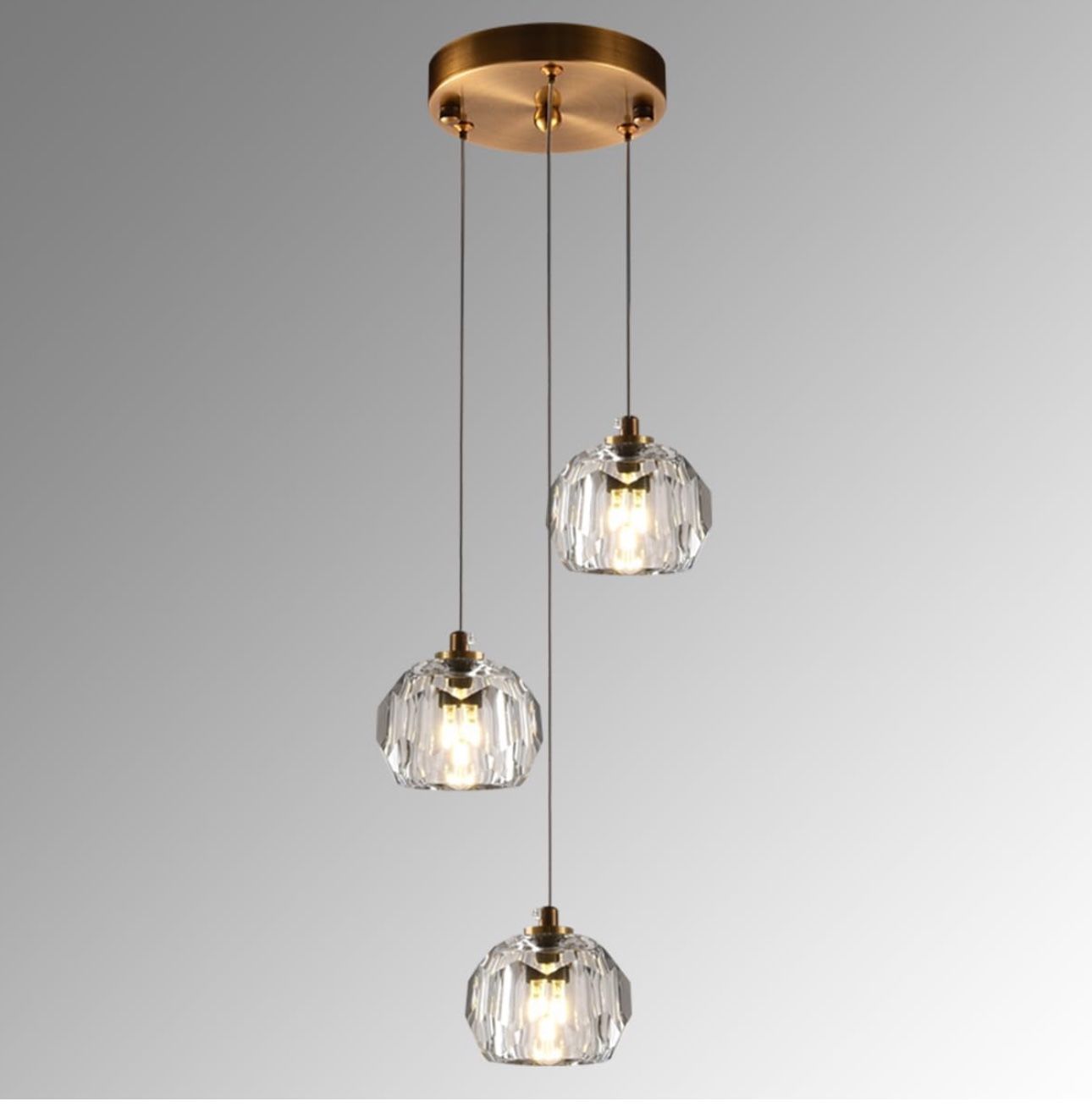 New 3-Light Cut Pendant Light Fixtures