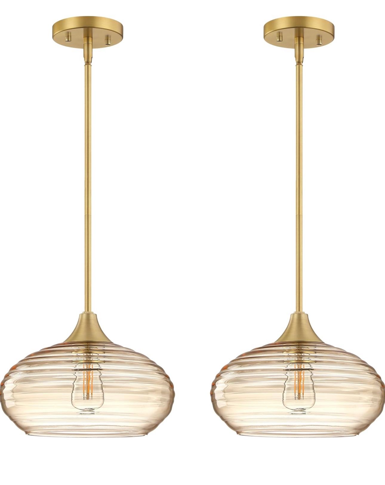 New 2 Pack 1 Light 10" Kitchen Island Hanging Pendant Light