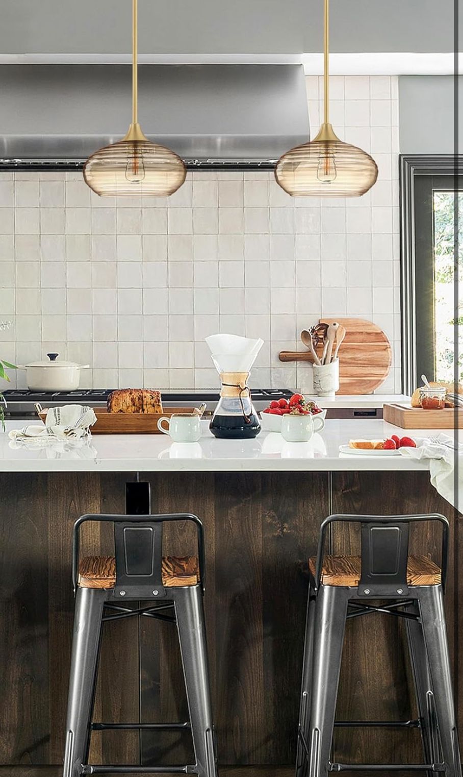 New 2 Pack 1 Light 10" Kitchen Island Hanging Pendant Light - photo 2