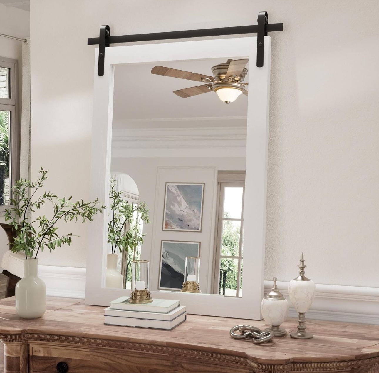 New Barn door White Mirror - photo 2