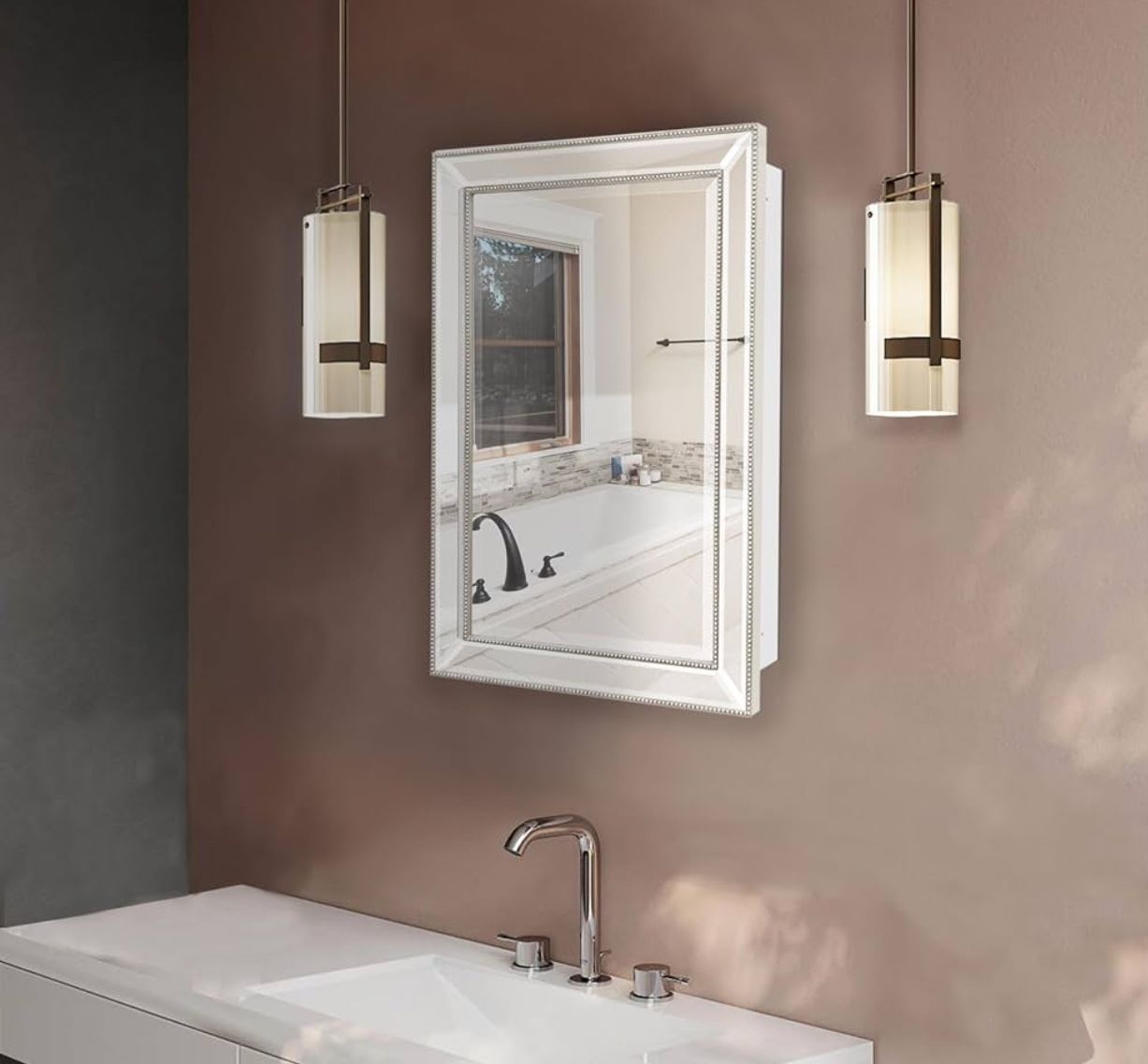 New Metro Beaded Retro Medicine Cabinet 22 x 30" - photo 4