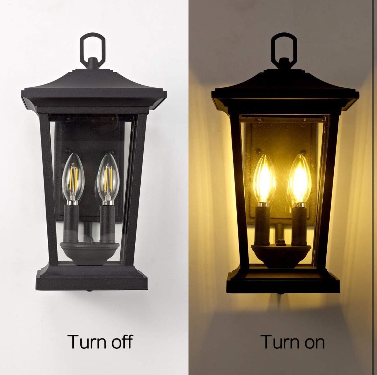 New Large Outdoor Wall Sconce, 2-Lights Lantern - photo 4