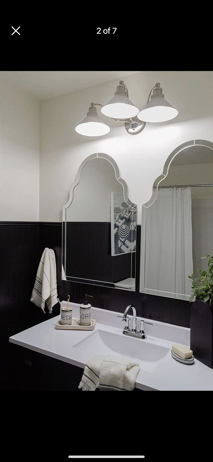 new 25.5" 3-Light Modern Farmhouse Bathroom Light - photo 3