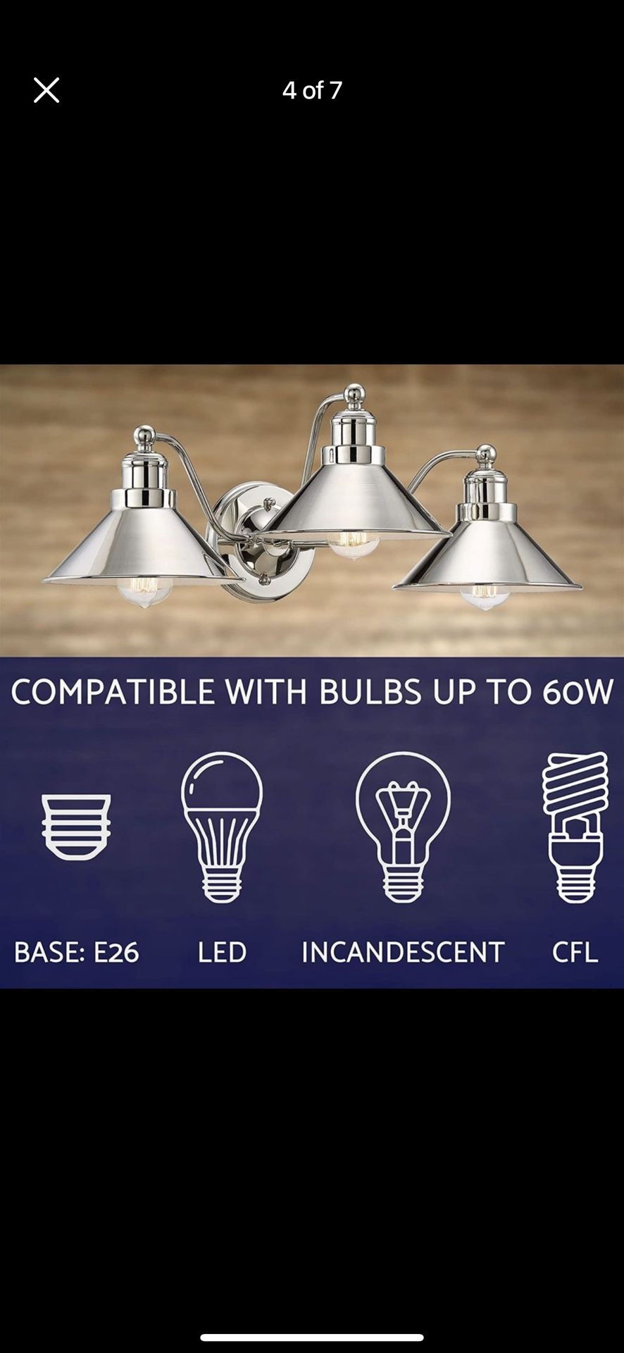 new 25.5" 3-Light Modern Farmhouse Bathroom Light - photo 4