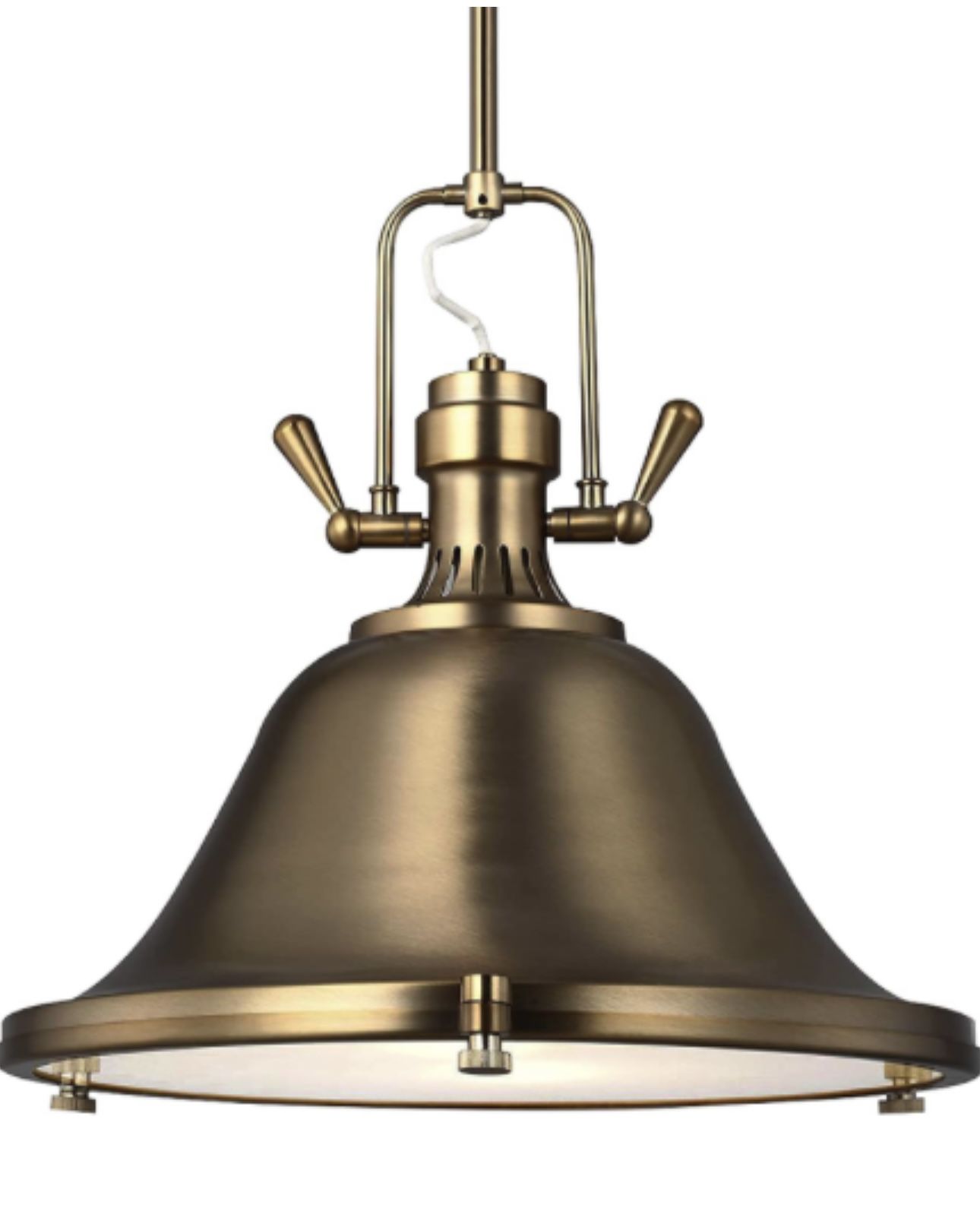 New Stone Street Pendant Hanging Modern Fixture, Satin Brass - photo 3
