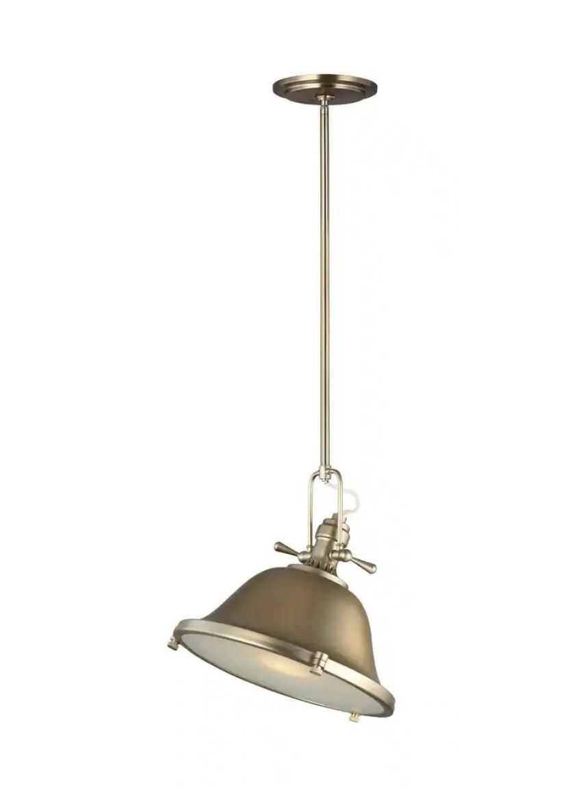 New Stone Street Pendant Hanging Modern Fixture, Satin Brass - photo 4