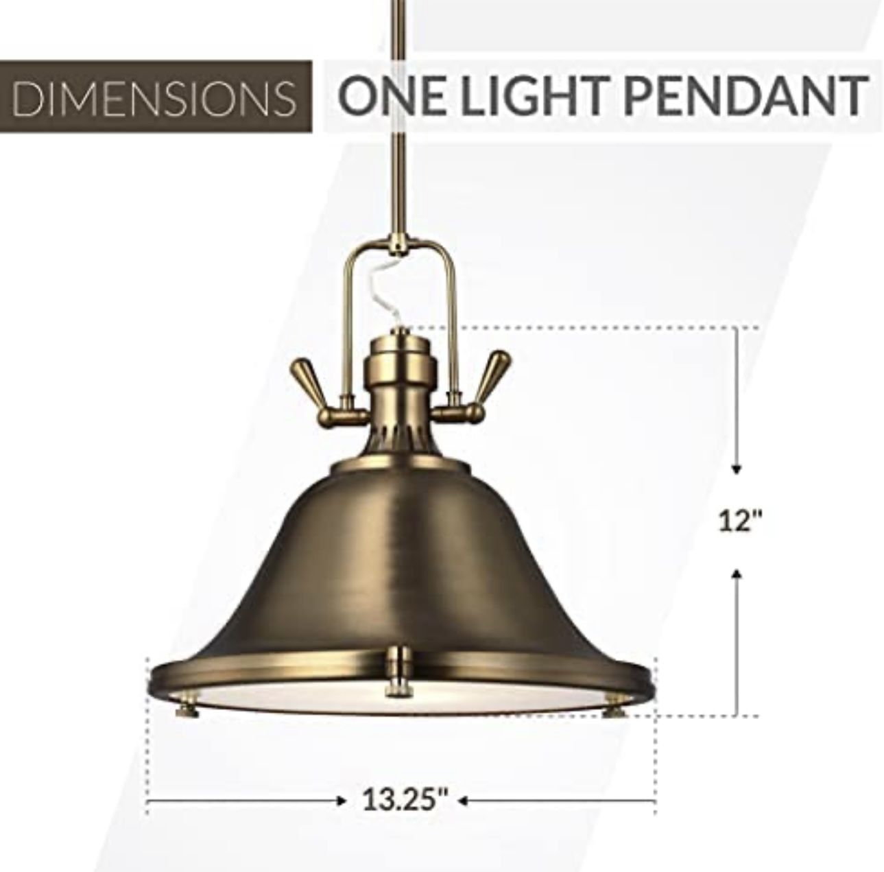 New Stone Street Pendant Hanging Modern Fixture, Satin Brass - photo 5
