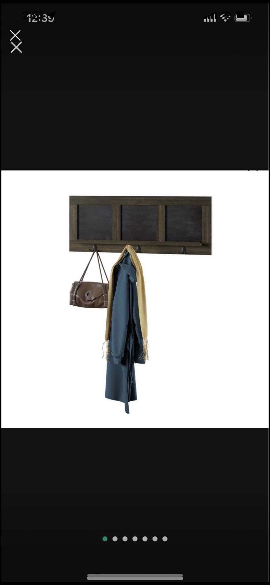 New Modern Farmhouse Hanging Entranceway Chalkboard With Coat Ho