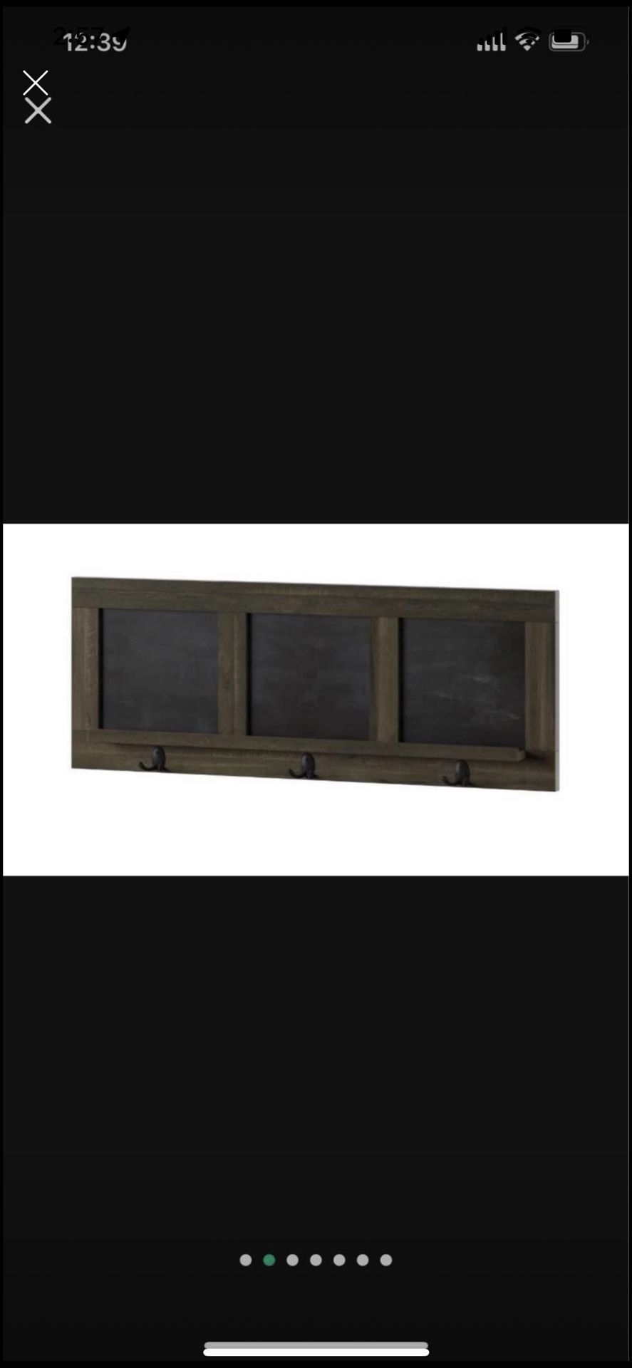 New Modern Farmhouse Hanging Entranceway Chalkboard With Coat Ho - photo 3