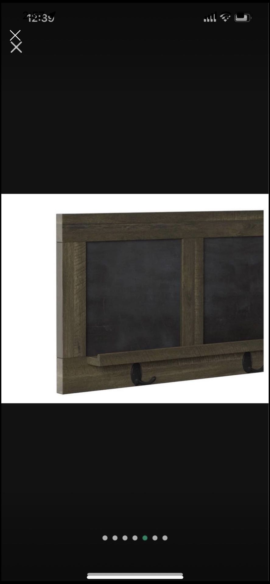 New Modern Farmhouse Hanging Entranceway Chalkboard With Coat Ho - photo 5