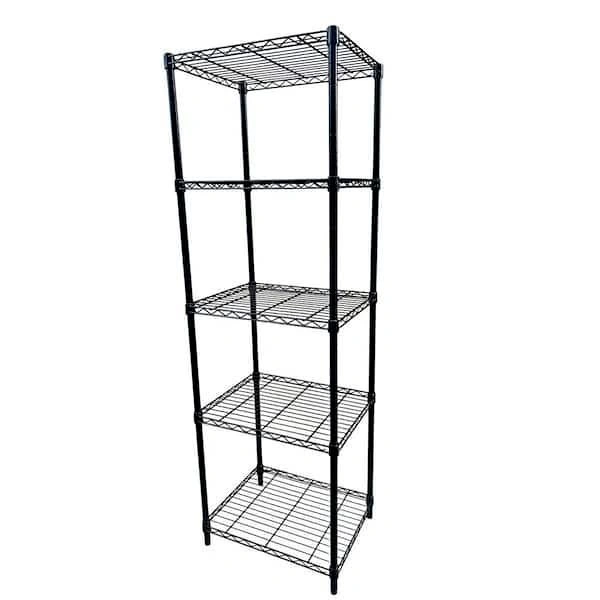 [MOVING SALE] 5-Tier Narrow Black Wire Storage Tower