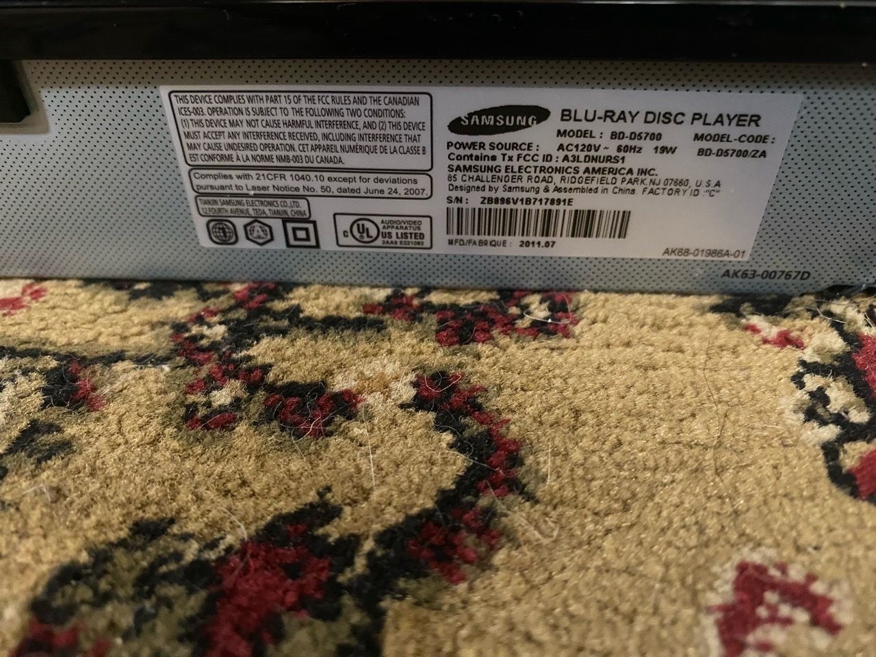 Samsung BD-D6700 3D Blu-ray player with Wi-Fi - photo 5