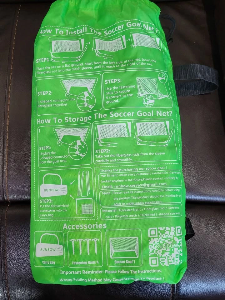 Brand New 6x4 ft Portable Kids Soccer Goal & Net - photo 3