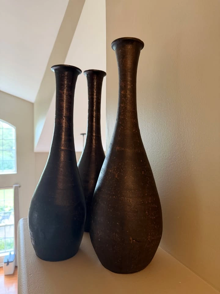 Set of 3 Tall Decorative Vases – 18-20" Tall - photo 2