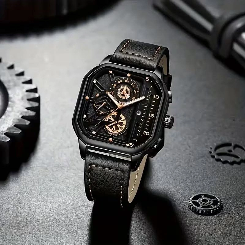 Humaura Luxury Black Chronograph Watch – Premium Men’s Wristwatc - photo 3