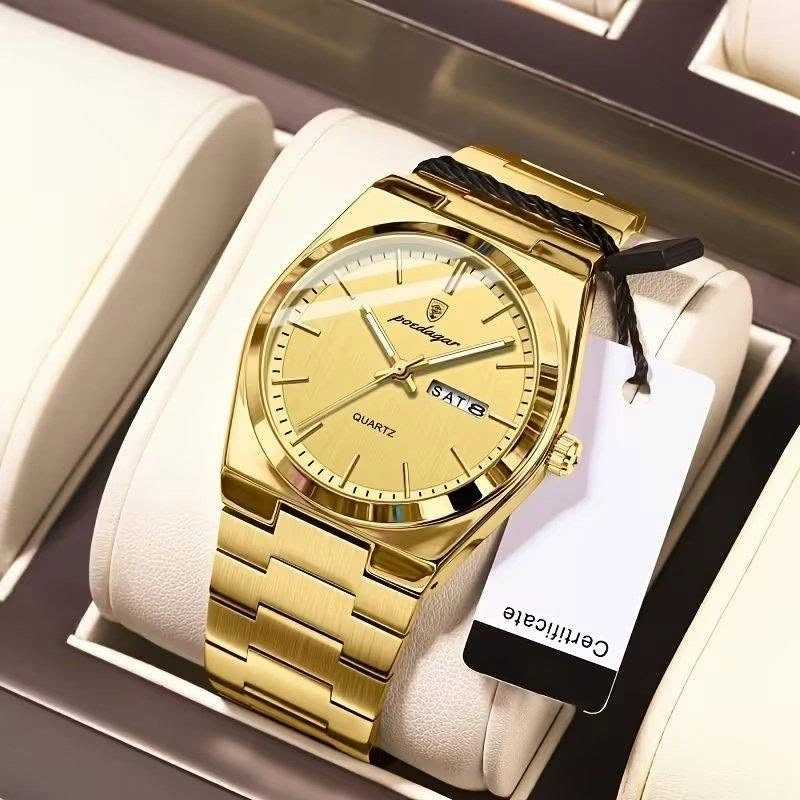 Men's Gold Luxury Style Watch | Brand New | Day & Date | HUMAURA - photo 2