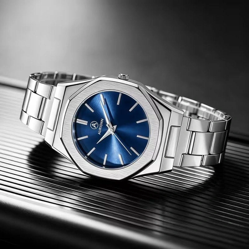Men’s Luxury Blue Dial Stainless Steel Watch - photo 3