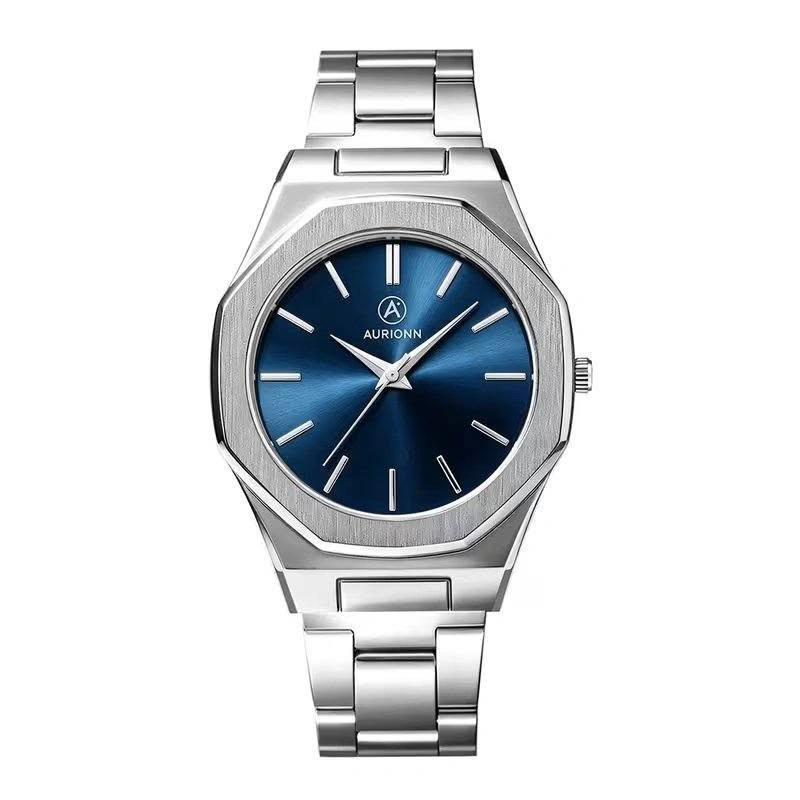 Men’s Luxury Blue Dial Stainless Steel Watch - photo 4