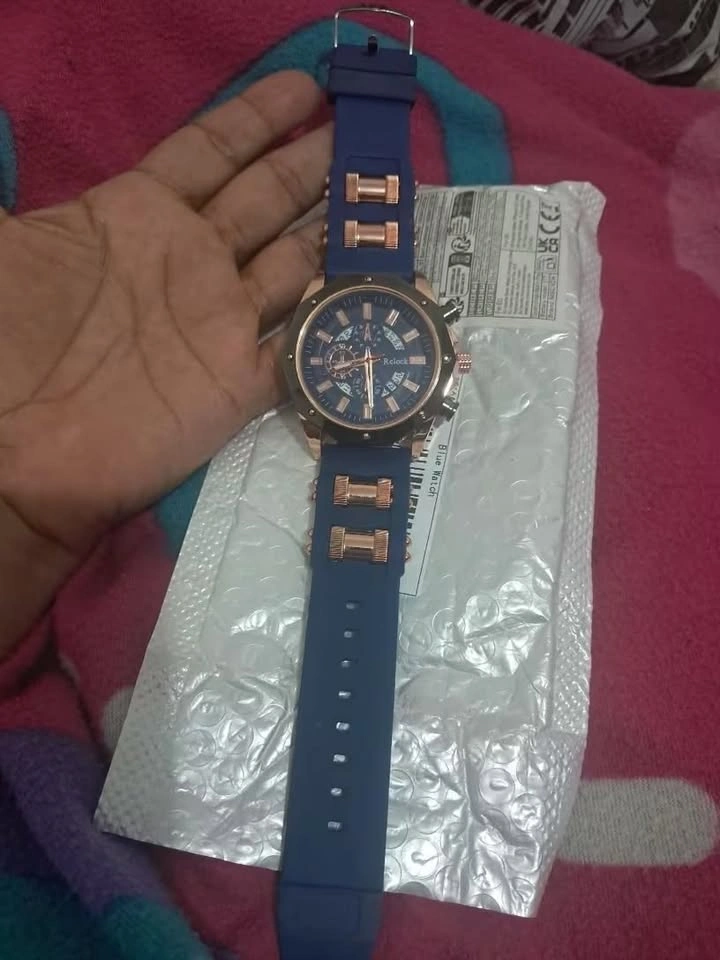 Men’s Luxury Sport Chronograph Watch – Blue & Gold - photo 4