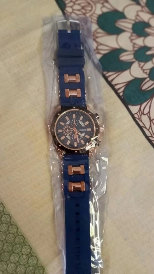 Men’s Luxury Sport Chronograph Watch – Blue & Gold - photo 5