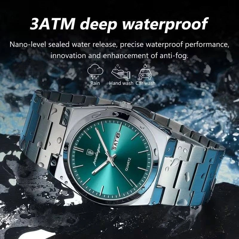 Men's Green Dial Silver Chain Watch | HUMAURA | Brand New - photo 5