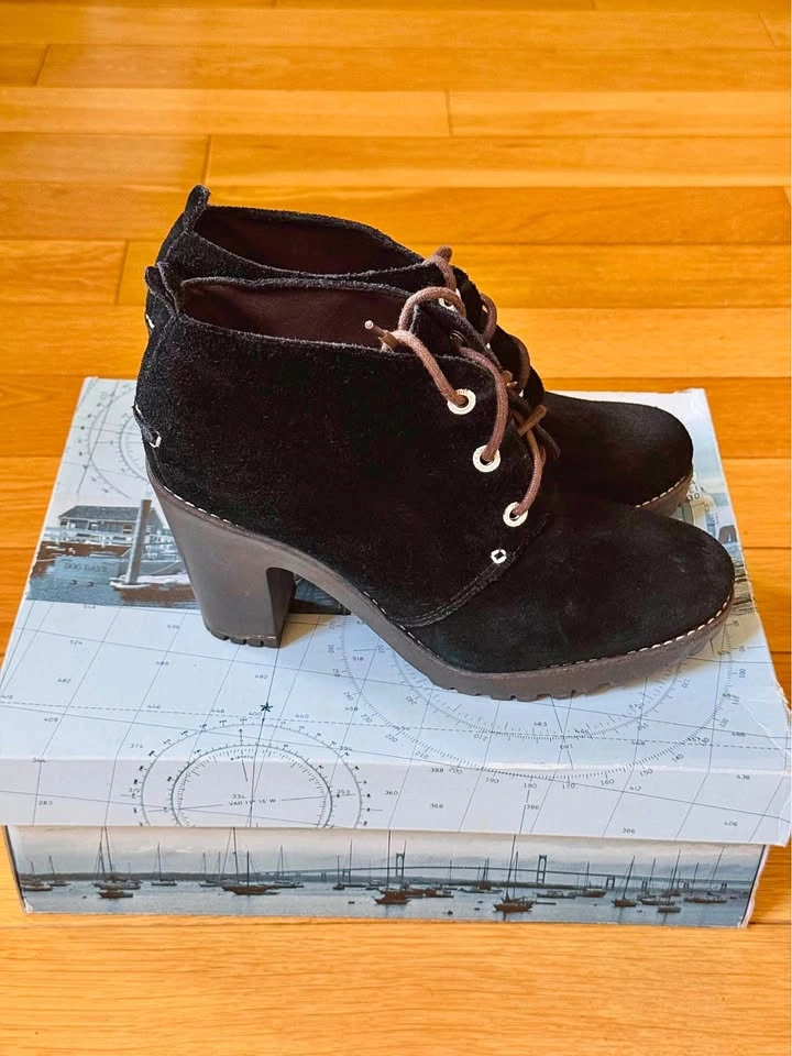 Sperry Top-Sider Princeton Black Suede Boots Size 8.5