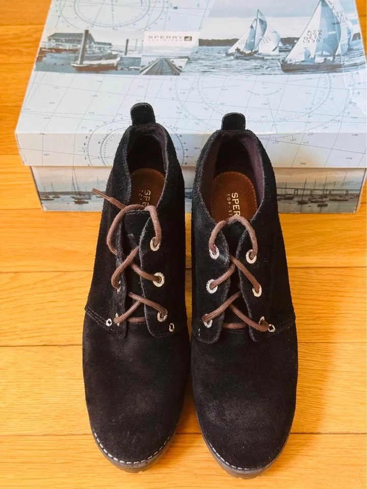 Sperry Top-Sider Princeton Black Suede Boots Size 8.5 - photo 5