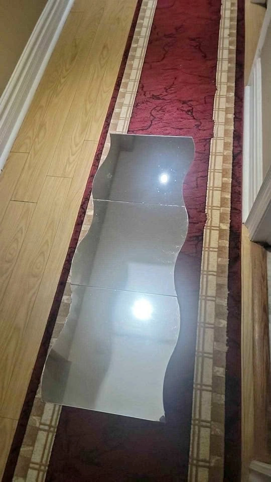 free bathroom mirror wavy