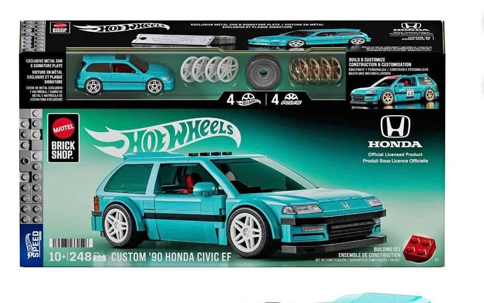 Hot Wheels Mattel Honda '90 Civic EF Building Set