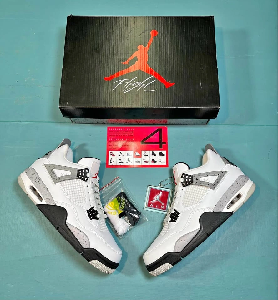 Air Jordan 4 White Cement - Multiple Sizes Available