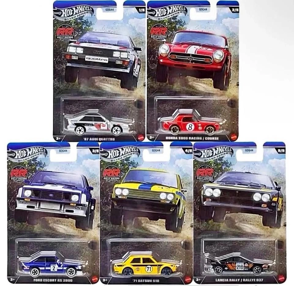 Hot Wheels Silver Series Rally Racers 5-Car Set