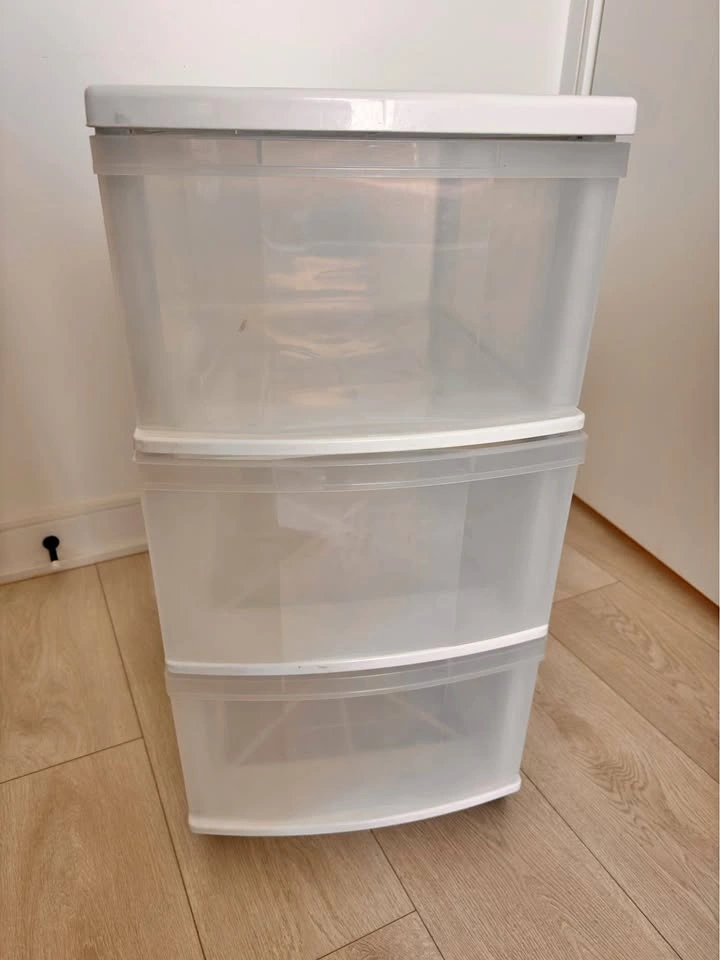 3-Drawer Plastic Storage Tower
