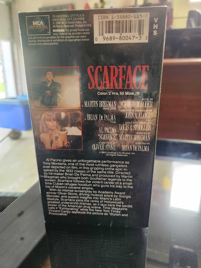 Scarface MCA Universal VHS - photo 3