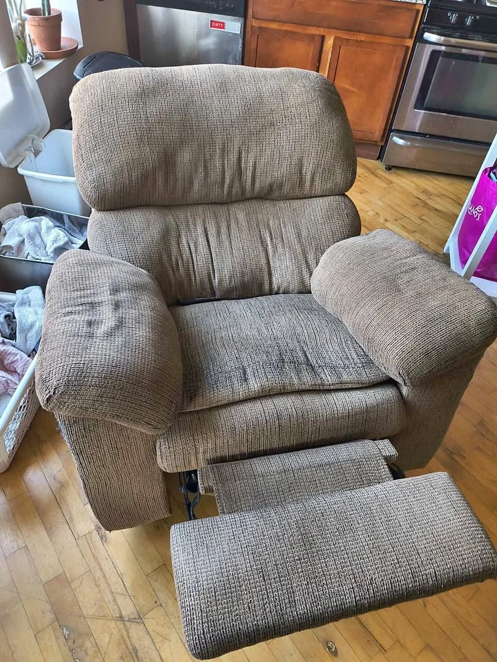 Brown recliner