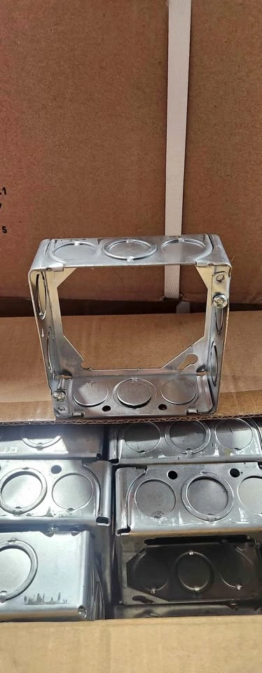 Electrical box 4 x 4 x 1 1/2 metal extension ring