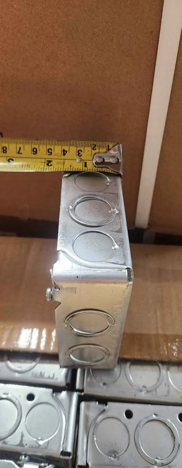 Electrical box 4 x 4 x 1 1/2 metal extension ring - photo 2