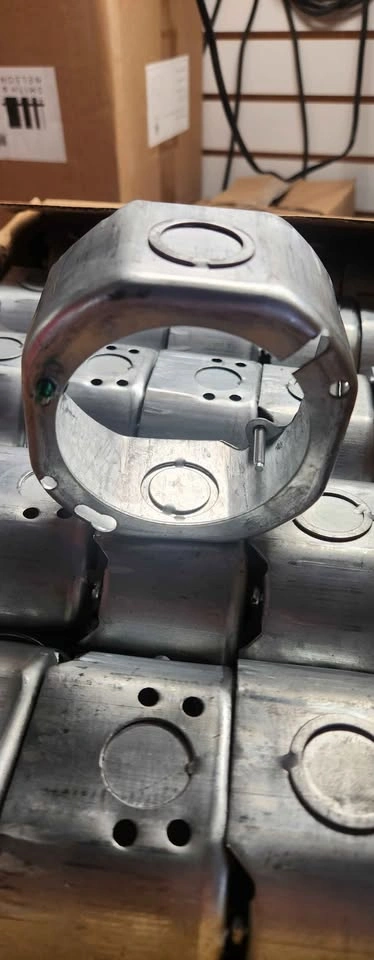 Electrical extension ring, 4 x 4 x 2 1/8 round metal deep - photo 3