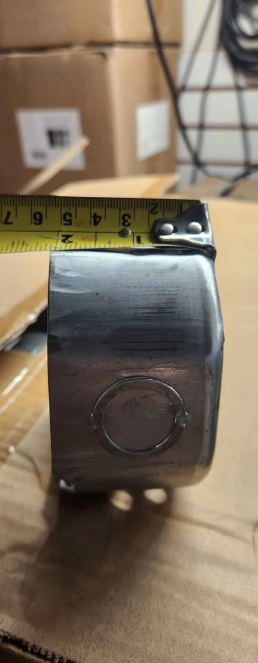 Electrical extension ring, 4 x 4 x 2 1/8 round metal deep - photo 4