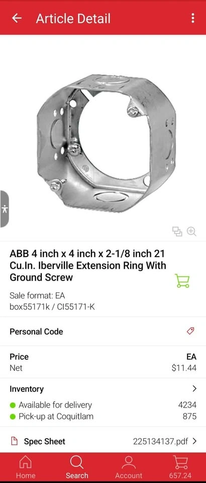 Electrical extension ring, 4 x 4 x 2 1/8 round metal deep - photo 5