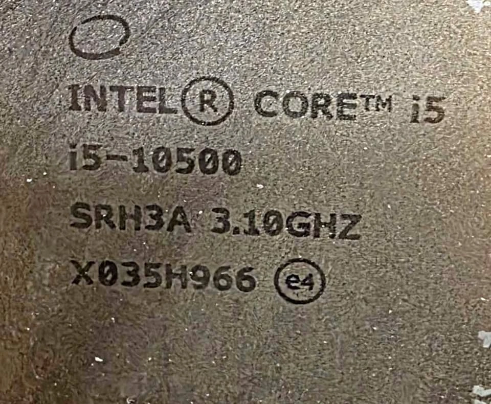 Intel Core I5-10500, Used working, excellent shape