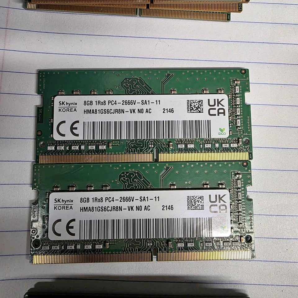 16gb ddr4 laptop ram, used working. Excellent