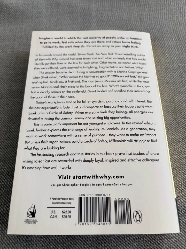 Simon Sinek - Leaders Eat Last Book - photo 2