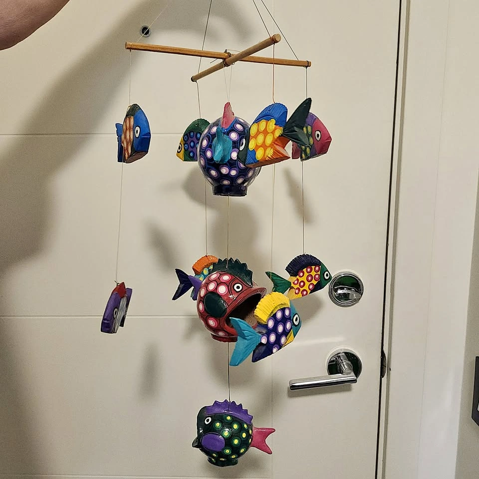 Fish Family Wind Chime, Decor, Decorative